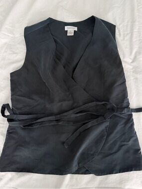 Barney’s Black Wrap Tie sleeveless top